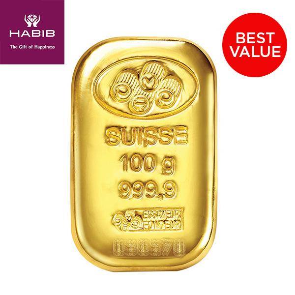 PAMP Suisse Gold Bar Casting (100.00G) HABIB Jewels